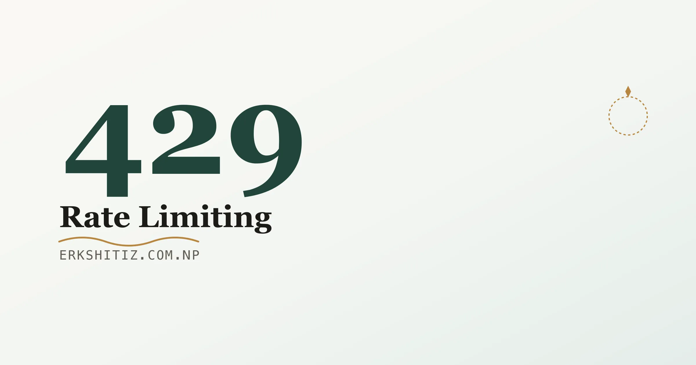 Rate limiting cover graphic for erkshitiz.com.np