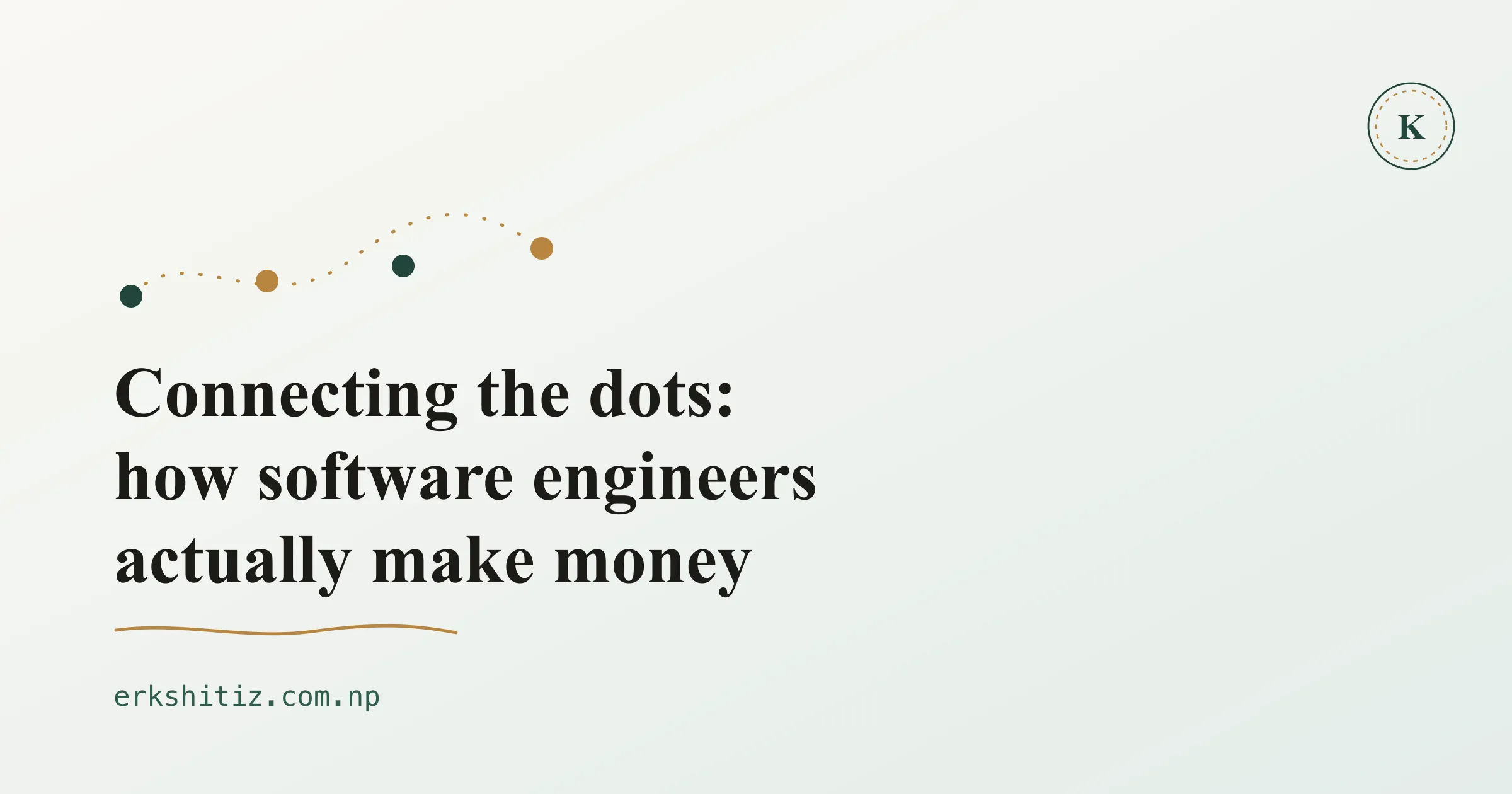 Connecting the dots cover graphic for erkshitiz.com.np