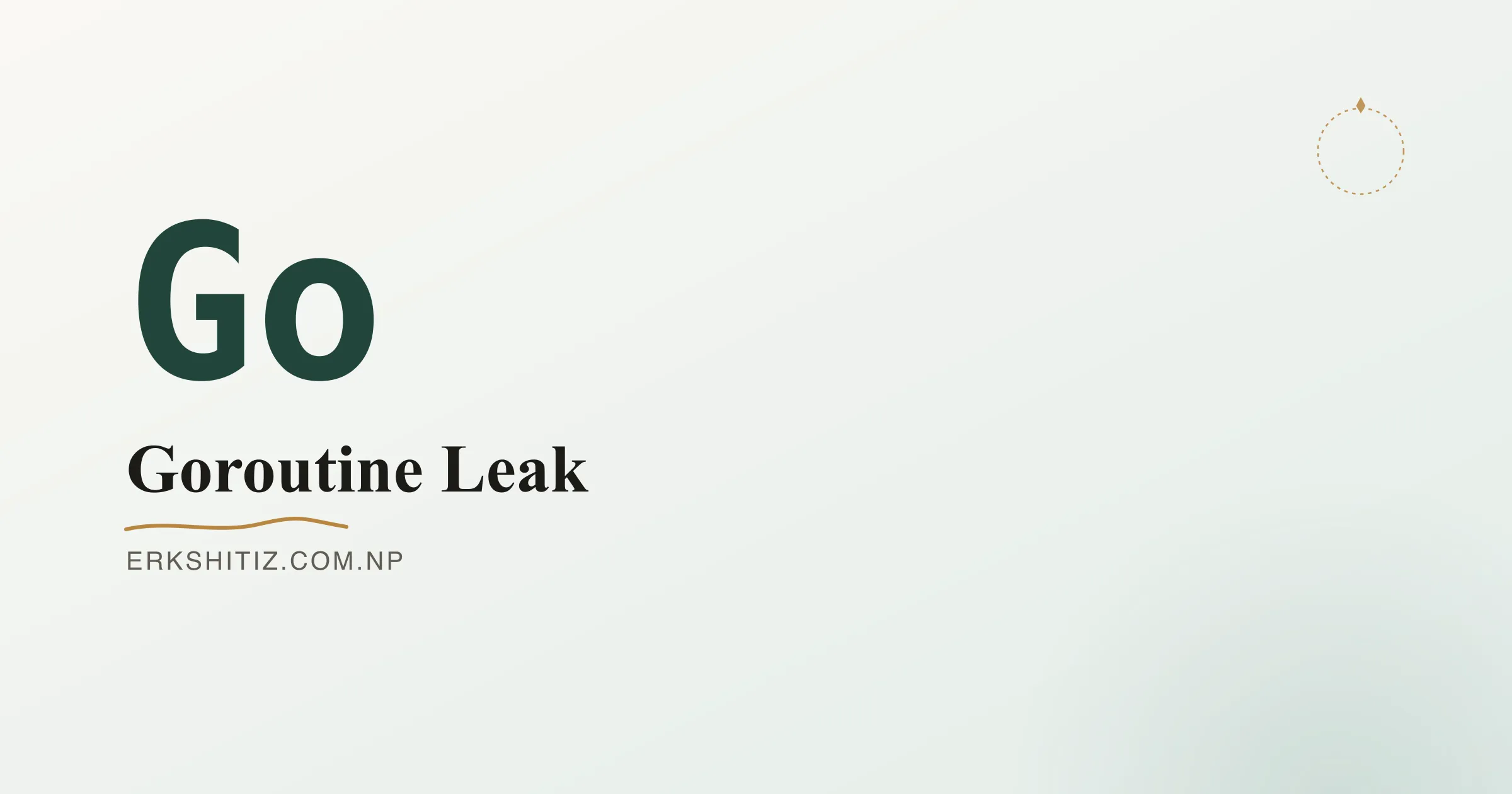 Goroutine Leak cover graphic for erkshitiz.com.np