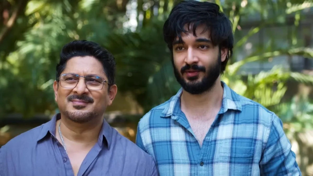Arshad Warsi and Vir Hirani on set for Pritam and Pedro